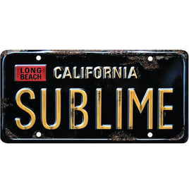 SUBLIME Metal Stamped Replica Prop License Plate