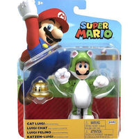 Cat Luigi with Super Bell Super Mario 4" Nintendo Action Figure