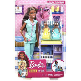 Barbie Careers Baby Doctor Playset With Brunette Fashion Doll, 2 Baby Dolls, Furniture & Accessories