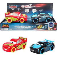 Lightning McQueen & Jackson Storm Glow Racers Disney Cars Track Talkers 5.5"