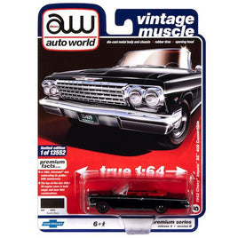 1962 Chevy Impala SS 409 Convertible Black Auto World Diecast 1:64