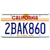 Back to the Future Marty McFly Toyota "2BAK860" Metal Stamped Replica Prop License Plate