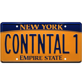 John Wick "CONTNTAL 1" Metal Stamped Replica Prop License Plate