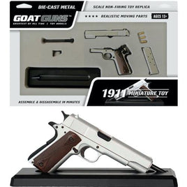 Goat Guns Miniature 1911 Silver Model Diecast Toy Pistol 1:2.5 Scale