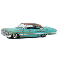 California Lowriders 1963 Chevrolet Impala Teal Rusted Greenlight Diecast 1/64 Series 3