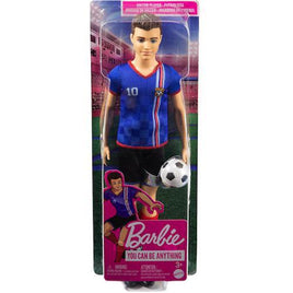 Soccer Player w/Blue Top Ken Barbie You Can Be Anything Doll 10.5"