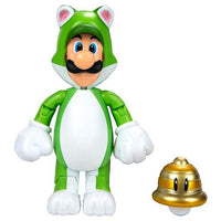 Cat Luigi with Super Bell Super Mario 4" Nintendo Action Figure