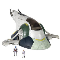 Star Wars Micro Galaxy Squadron Jango Fett's Starship 7" Vehicle & Figures