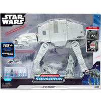 Star Wars Micro Galaxy Squadron AT-AT Walker Action Figure with Mini Figures Set - 9pc Lights & Sounds