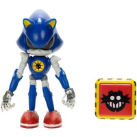 Metal Sonic the Hedgehog with Trap Spring Action Figure 4"