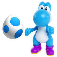 Light Blue Yoshi with Egg Super Mario Nintendo Action Figure 2.5"