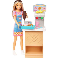 Barbie Toys, Skipper Doll And Snack Bar Playset With Color-Change Feature And Accessories, First Jobs