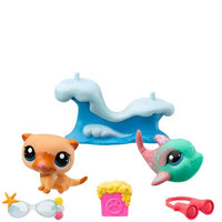 Shell-fie Fun Pet-fluencer Littlest Pet Shop Pair 2.5" (Dolphin & Otter)