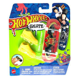 Double-Headed Demon Hot Wheels Skate Fingerboard and Shoes