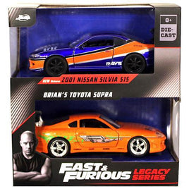 2001 Nissan Silvia & Brian's Toyota Supra Fast & Furious Legacy Series Jada Diecast 1/32