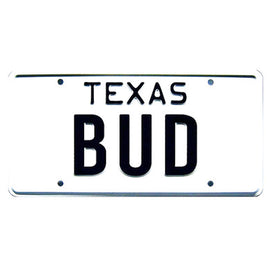 Urban Cowboy John Travolta BUD Metal Stamped Replica License Plate