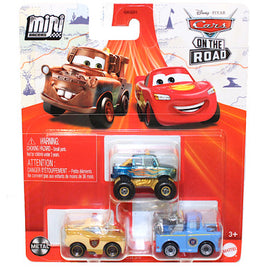 Disney Cars Diecast Mini Racers 3 Pack with President Mater