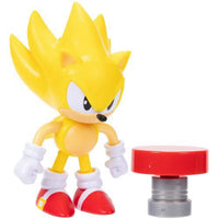 Sonic the Hedgehog Super Sonic with Spring Action Figure 4"