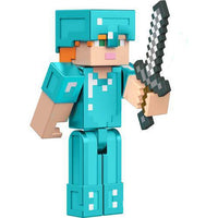 Alex in Diamond Armor 15th Anniversary Minecraft Action Figure 3"