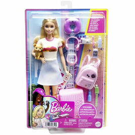 Barbie Doll And Accessories, 'Malibu' Travel Set With Puppy And 10+ Pieces Including Working Suitcase