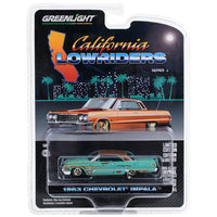 California Lowriders 1963 Chevrolet Impala Teal Rusted Greenlight Diecast 1/64 Series 3