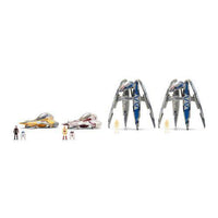 Star Wars Micro Galaxy Squadron Battle of Coruscant Battle Pack Vehicles with Mini Figures Set - 12pc