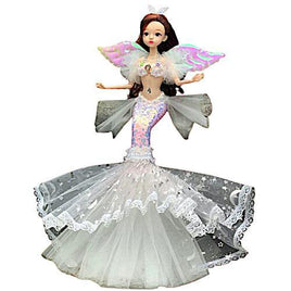 Alice White Wedding Mermaid Jointed Doll 12"