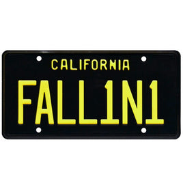 Lucifer ’62 Corvette C1 "FALL1N1" Metal Stamped Replica Prop License Plate