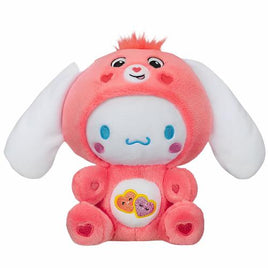 Cinnamaroll Dressed as Love-Alot-Bear Hello Kitty x Care Bears Plush 8"