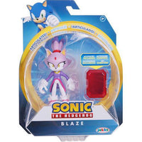 Blaze Sonic the Hedgehog with Sol Emerald Hammer Action Figure 4"