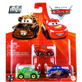 Disney Cars Diecast Mini Racers 3 Pack with Fabulous Hudson Hornet