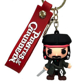 Captain Jack Sparrow Pirates of the Caribbean Keychain 2.5"