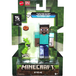 Steve with Parrot 15th Anniversary Minecraft Action Figure 3"