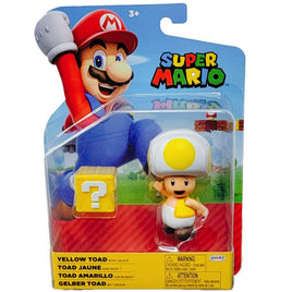 Yellow Toad with Box Super Mario 4" Nintendo Action Figure