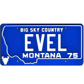 Evel Knievel Cadillac Home License Plate