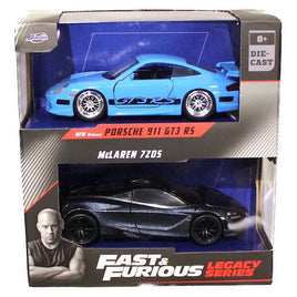 Porsche 911 & McLaren 7Z05 Fast & Furious Legacy Series Jada Diecast 1/32