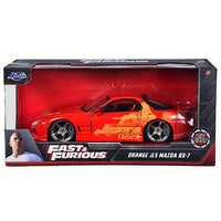 Mazda RX-7 Orange JLS Fast & Furious Jada Diecast 1/32