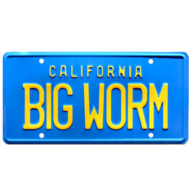 Friday Big Worm's '61 Impala BIG WORM Metal Stamped Replica Prop License Plate