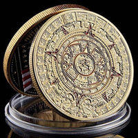 Aztec & Mayan Calendar Metal Coin