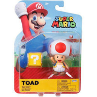 Toad with ? Block Super Mario 4" Nintendo Action Figure