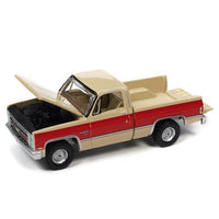 1987 Chevy Silverado R10 Fleetside Tan & Red Auto World Diecast 1:64