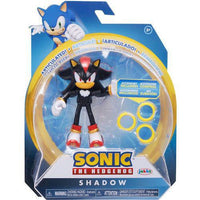 Shadow with Rings Sonic the Hedgehog Action Figure 4"