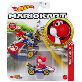 Red Yoshi Standard Kart Hot Wheels Mario Kart 1/64 Diecast