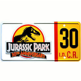 Jurassic Park 30th Anniversary Metal Stamped Replica Prop License Plate