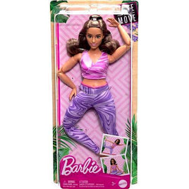 Yoga Barbie Made To Move Doll 10.5" (Purple Pants & Pink Shirt)