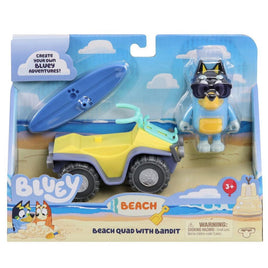 Beach Quad with Bandit Bluey & Friends Figure Set 2"