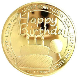 Happy Birthday Good Luck Metal Challenge Coin Souvenir