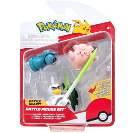 Beldum, Sirfetchd & Clefairy Pokemon Battle Feature Figure Set 3"