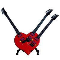 Steve Vai Famous Signature Triple-Neck Heart Miniature Guitar Replica Collectible