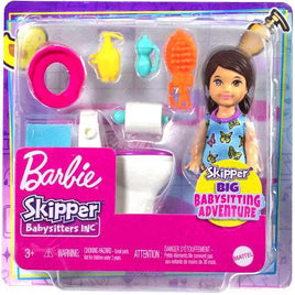 Barbie Skipper Babysitter Doll Set with Toilet